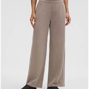 lululemon athletica Taupe Waffle Wide-Leg Pants
